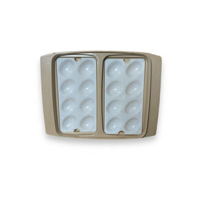 Vintage Tupperware 4 Piece Deviled Egg Keeper Carrier Tray 723-1 Harvest Gold